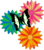 Butterfly And Flowers Clip Art